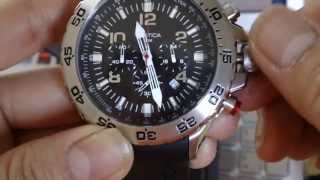 REVIEW NAUTICA N14536G CHRONOGRAPH LIGHT DIVING MENS WATCH [upl. by Basso471]