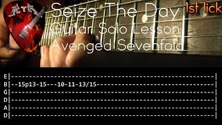 Seize The Day Guitar Solo Lesson  Avenged Sevenfold with tabs [upl. by Attenehs]