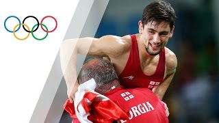 Khinchegashvili wins gold in mens freestyle wrestling 57kg [upl. by Romo461]