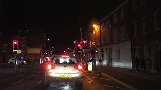 Night Drive On Foregate Street The Tything Upper Tything amp Barbourne Road Worcester England [upl. by Valeda]