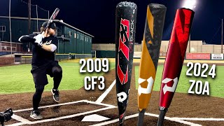 DEMARINI CF3 2009 vs DEMARINI ZOA  Baseball Bat Review [upl. by Ainud]