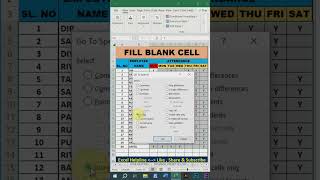 How to fill blank cell in excel  Excel interview tips learnexcel excel exceltips exceltricks [upl. by Eirelam]