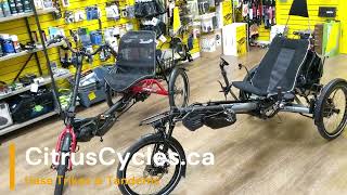 Hase Electric Trikes amp Tandem eBike Overview from CitrusCyclesca [upl. by Ahsote]