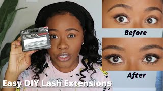 Applying Individual Lashes at Home Ardell Natural Looking Lashes [upl. by Senoj]