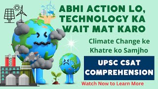 UPSC CSAT Analysis  Passage Comprehension ability  Immediate Action on Carbon Emissions [upl. by Druci]