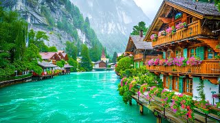 Interlaken Switzerland🇨🇭 Walking in the Rain 🌧️ [upl. by Lede]