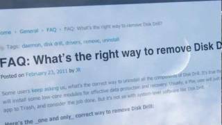 Uninstall Disk Drill [upl. by Wiggins]