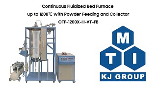 Continuous Fluidized Bed Furnace up to 1200℃ with Powder Feeding and Collector  OTF1200XIIIVTFB [upl. by Sucramad929]