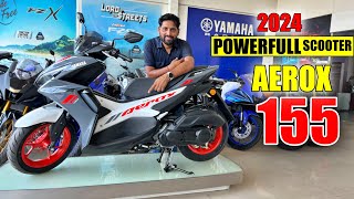 Yamaha Aerox 155 E20 2024 Model Launch Price Mileage All Updae Review [upl. by Eli]