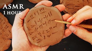 ASMR Cuneiform Writing on Clay  Ancient Ugaritic Alphabet [upl. by Skillern]