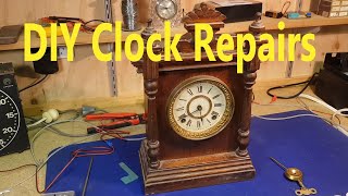 How to fix an antique mantel clock Service amp lubricating an overwound movement DIY Ansonia repairs [upl. by Ynaffet152]