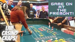 Live Casino Craps Its GAME ON at the Fremont Hotel and Casino in Downtown Las Vegas [upl. by Jase331]