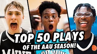 THE TOP 50 PLAYS OF THE 2023 AAU BASKETBALL SEASON Ft Cooper Flagg Bryce James amp More [upl. by Novej]