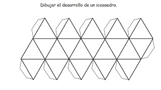 Aprende a dibujar el desarrollo de un icosaedro Muy detallado Paso a paso Hazlo mientras lo ves [upl. by Rasia]