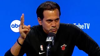 Erik Spoelstra Shuts Down Postgame Question on Jokic  2023 NBA Finals [upl. by Weiner]