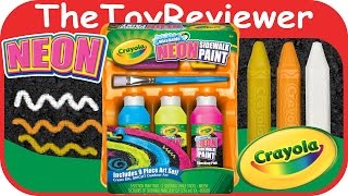 Crayola Washable Sidewalk Neon Paint Tray Unboxing Toy Review By TheToyReviewer [upl. by Yeslah]