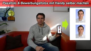 Biometrisches Passbild kostenlos selber machen mit Handy App  Passfoto selber schießen [upl. by Nosydam]