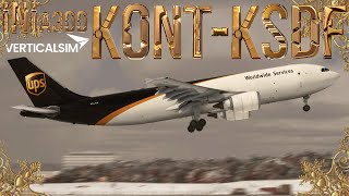 MSFS VATSIM LIVE  ONTARIO ➡️ LOUISVILLE  VERTICAL SIM ONTARIO  UPS iniBuilds PW A300 [upl. by Klara]