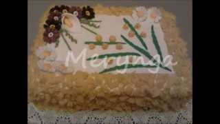 COME FARE LA TORTA MIMOSA DECORATA CON PASTA DI ZUCCHERORICETTA [upl. by Kamerman]