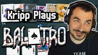 How good is BALATRO  Kripp plays Balatro  Part 1 [upl. by Ahsiled]