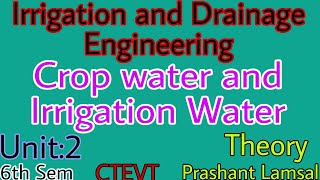 Chapter2 Theory  Irrigation Engineering  Prashant YT CTEVT Diploma Civil6th sem [upl. by Radcliffe829]