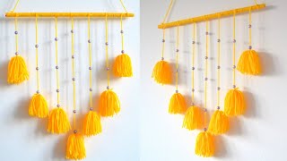 DIY Yarn wall Hanging  Home decor ideas  Wall Decor Ideas  Easy Craft Ideas [upl. by Marijane]