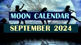 Moon Calendar and a Calendar of Haircuts for SEPTEMBER 2024 [upl. by Melodee]