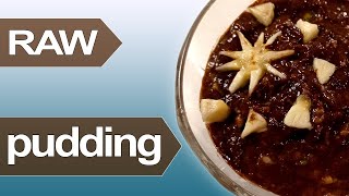 How to make raw vegan chocolate pudding  easy pudding recipe vegan healthy fast [upl. by Idrahs693]