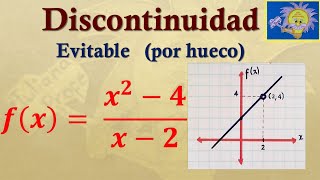 📌 CONTINUIDAD y DISCONTINUIDAD evitable de una función racional  Juliana la Profe [upl. by Kcirdahc881]