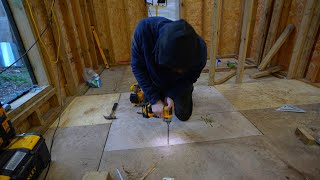 Self Building a Tiny House Floor Structure Explained  30sqm322sqft [upl. by Sucirdor]