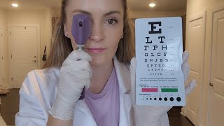 ASMR 30 Minute Classic Eye amp Ear Exam  Snellen Chart Ophthalmoscope Hearing Tests [upl. by Aicitan60]