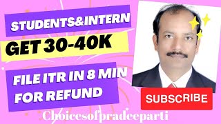 intern students how to file ITR 1 for AY 202324ITR 1 Filing Online for intern students for refund [upl. by Ateloiv]