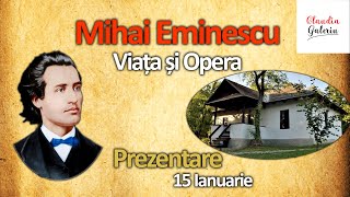 Mihai Eminescu Prezentare  15 Ianuarie  Viața lui Mihai Eminescu  Ziua Culturii Nationale [upl. by Aihtiekal707]