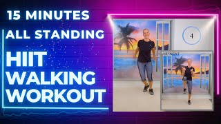 GET SWEATING IN 15 MINUTES Quick amp easy all standing HIIT workout [upl. by Nyram]