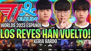 FAKER Y T1 LOS REYES HAN VUELTO 😱 PERFECT  T1 vs C9 WORLDS SWISS STAGE 2023 LVP ESPAÑOL [upl. by Ecinreb]