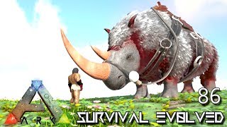 ARK SURVIVAL EVOLVED  ALPHA WOOLY RHINO TAMING E86   ARK EXTINCTION CORE MODDED [upl. by Mordecai]