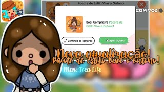 Nova atualização do Toca Boca World  Com voz  Pacote Estilo Vive o Outono 🍂🍁 Mari Toca Life [upl. by Enytsirk630]