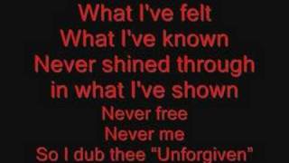 Metallica The Unforgiven Lyrics [upl. by Elleral153]