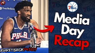 Sixers Media Day RECAP  Joel Embiid lost 30 pounds [upl. by Aihsemot]