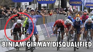 BINIAM GIRMAY DISQUALIFIED STAGE 2 TIRRENO ADRIATICO 2024 [upl. by Nele552]