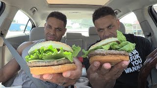 Eating McDonalds New Signature Crafted Hamburgers Hodgetwins [upl. by Pavior594]