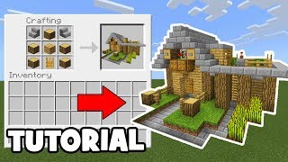 Minecraft Tutorial How To Make A Wooden Survival House 3 [upl. by Jacquenetta754]