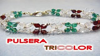 Bisuteria Pulsera Tricolor47 [upl. by Selinda88]