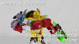 Nemesis Reviews Transformers Prime Wars Trilogy Dastard amp Repugnus with Solus Prime [upl. by Doralia]