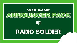 RADIO SOLDIER Video Game Announcer Pack  Sound Effects [upl. by Nick100]