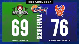 Santeros de Aguada vs Cangrejeros de Santurce  Juego Resumido  BSN2024 [upl. by Erastus6]