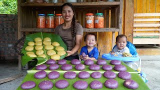 How a girl and her child make sticky rice cakes  traditionally brought to the market to sell [upl. by Abagail]