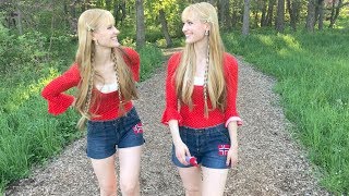 NORWEGIAN WOOD  The Beatles Harp Twins Electric Harp [upl. by Edee]