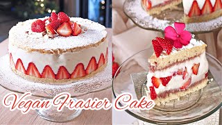 How to Make the Classic French Fraisier Cake Vegan [upl. by Kral769]