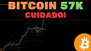 BITCOIN PUMP 57K  INDICADORES PREOCUPANTES  Análise TécnicaSentimento [upl. by Ailongam]